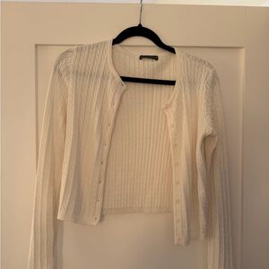 Brandy Melville Amalie , white cardigan sweater